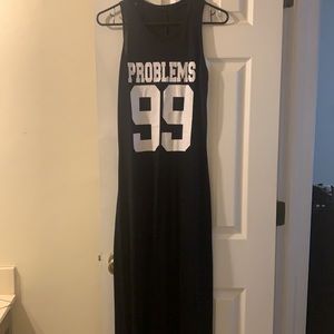 Long black 99 problems dress